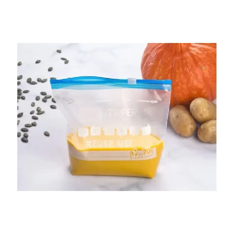 Toppits Zipper Allzweck-Beutel 1 Litre Transparent, 12 Stück