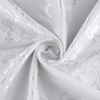 Satin Embroidered Textured Shower Curtain - Damask Design in White