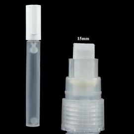 Vctitil Refillable Paint Markers Empty Pen Rod Graffiti Pen Tube Marker Pens Liquid Chalk Paint Pen Barrels(3mm,5mm,6mm,6.5mm,8mm/10mm/15mm/30mm)(15mm)