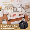 MroMax 1.15 Inch Swivel Caster Wheels 360 Degree Threaded Stem