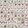 OOTSR Pack of 64 Small Christmas Stencils for Crafts, 7.62