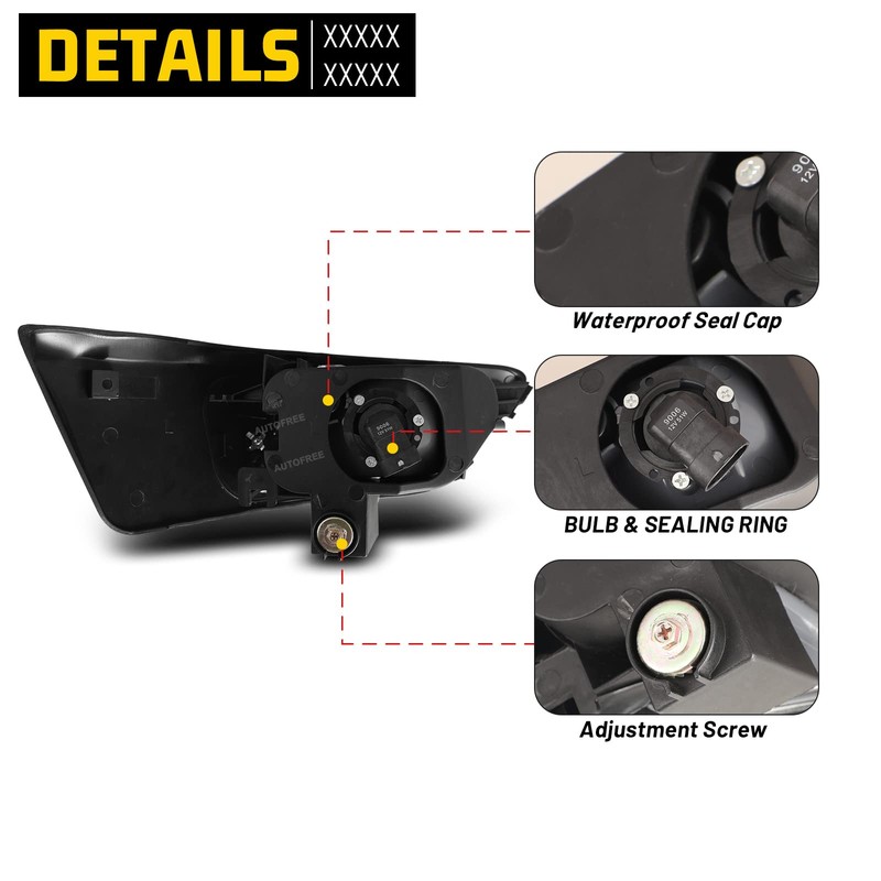 AUTOFREE Fog Lights for Honda CRV 2002-2004 with 9006 12V51W