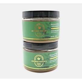 2 Aromatherapy Eucalyptus Spearmint Sugar bath Body Scrub 13oz