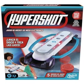 Hasbro Gaming Hypershot Juego de Hockey Electrónico, 5 Juegos en 1 con Música, Luces y Sonido, Incluye 2 Discos de Plástico, para 1 o 2 Jugadores, + 8