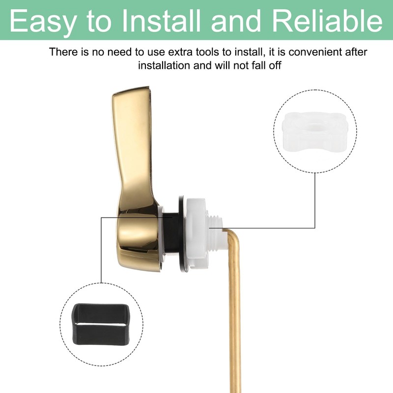 uxcell Toilet Handle Replacement Kit, Front Mount Toilet Handle Lever