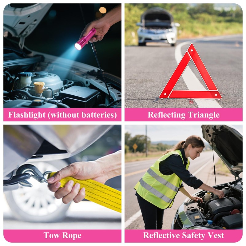 HLWDFLZ Car Roadside Emergency Kit, Vehicle Truck Safety Emergency Road