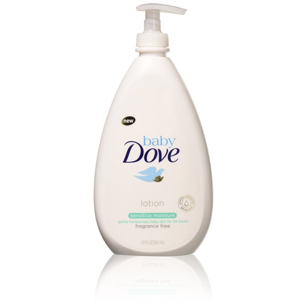 Baby Dove Sensitive Moisture Face and Body Lotion 20 Fl Oz (Pack of 4)