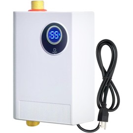 Zjyufy Tankless Water Heater Electric 3000W Compact Instant Hot Water Heater Under Sink for Kitchen Bathroom