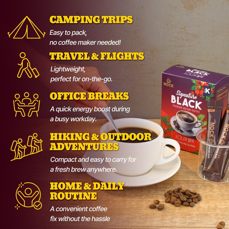 [Nokchawon] Signature Black Instant Coffee – Rich and Smooth Korean
