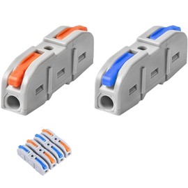 20PCS Conductor Compact Connectors Lever Wire Nuts, Electrical Connectors Wire Terminals for Any Circuit Inline Splices 28-12 AWG SPL-1