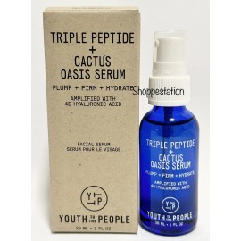 YOUTH TO THE PEOPLE Triple Peptide + Cactus Oasis Serum 1oz / 30ml New In Box