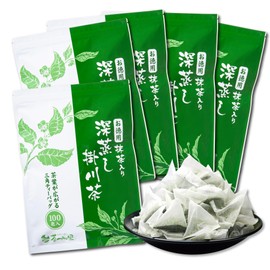 Chatsumi-no-Sato Green Tea Value Deep Steamed Tea Bag with Matcha Tea Large Capacity (0.1 oz (2.5 g) x 100 Packs x 5 Pack Set