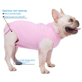 Dog Surgery Recovery Suit - After Spay, Abdominal Wounds Post Surgical Recovery, Anti Licking Breathable Dog Onesies for Small, Medium & Large Pet, Alternative Bandages Cone E-Collar