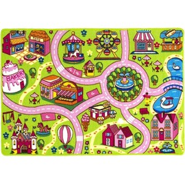 Mybecca Kids Rug Colourful Fun Land 3' x 5' Roads Childrens Floor Play Children Area Rug Mat Playroom & Nursery (39" x 56")