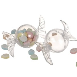 Gsycle 12PCS Wedding Favors Boxes, Fillable Plastic Candy Shaped Clear Container Party Favor Boxes, Clear Treat Boxes, Candy boxes with lid Mini Candy Dispenser Boxes for Treats