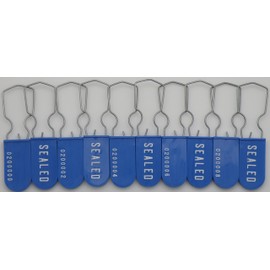 Electric Meter Security Seal Wire Padlock Blue Pack of 10
