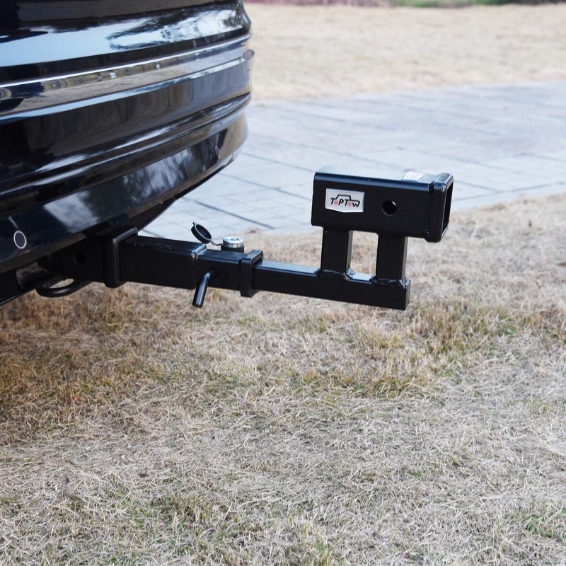 TOPTOW Trailer Hitch Extender Adapter, 2" Receiver, 4-1/4 inch Rise/Drop,