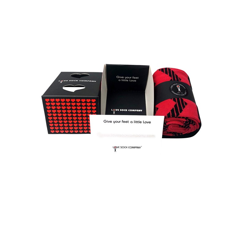 Love Sock Company Organic Cotton Fun Stripes Red Black Dress