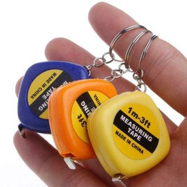 1Pc Random Color red,Yellow,Green,Blue,etc Color Mini Steel Tape Measure Children Height Ruler Keychain Easy Retractable Measure Random Tape Chain Small Color Tape Key Measure Linear Measurement