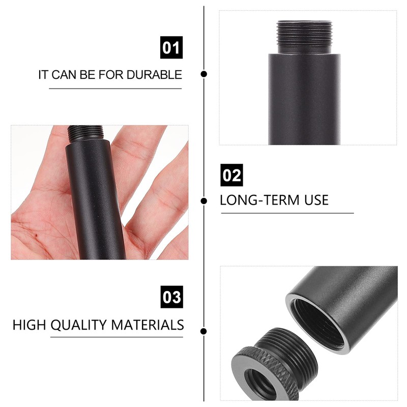 HEALLILY 1 Set Microphone Stand Extension Tube 3/8 Female 5/8