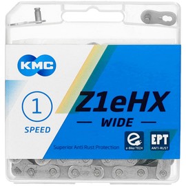 KMC Unisex's Z1ehx Wide Chain, Grey, 1/2" x 1/8"