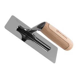 ROLLINGDOG Venetian Plaster Trowel 200x75mm - Mirror Polished 420 Stainless Steel Blade, Ergonomic Beech Handle for Decorative Finish and Polish