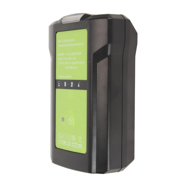GLB40V USB Split with Lights for Greenworks 40V 29472/29482/29462/29252/20202/22262/2901319/2938302/BAF702/L 300/BAF704