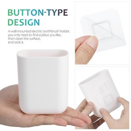 Gatuida Pack of 2 Wall Mounted Toothbrushes and Toothpaste Organiser Made of Robust Piece with Drain Holes for Clean Bathroom Multifunctional Accessories for Electric Toothbrushes