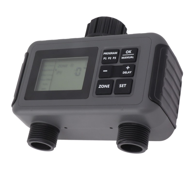 Sprinkler Timer 2 Zone Water Timer Programmable Rain Delay Manual