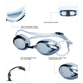 VETOKY Swimming Goggles, Swim Goggles Adult Unisex Swim Goggles, No Leaking Anti Fog UV Protection Soft Goggles swimming for Men, Women, Junior and Kids Age 8+