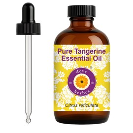 dve herbes dve herbes Tangerine Essential Oil (Citrus reticulata) with Glass Dropper | Pure | Non-Sticky | Non-Greasy | Lightweight | Men & Women | All Skin Types | Steam Distilled 120ml (4 oz)