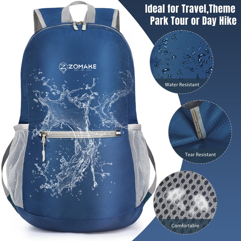 ZOMAKE Ultra Lightweight Foldable Backpack - Packable Foldable Rucksack 20L