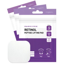 DERMAL - Almohadillas faciales de Retinol con Péptidos, Parches Hidratantes para Rostro - 36 Pads de Algodón Vegano - Skin Care Reafirmante y con...  