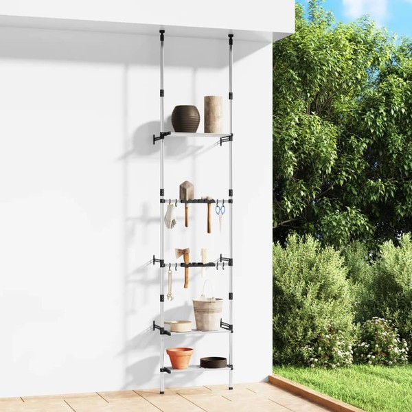 YLIEHS Telescopic Garden Rack for Effortless Organization, Adjustable Height, 3