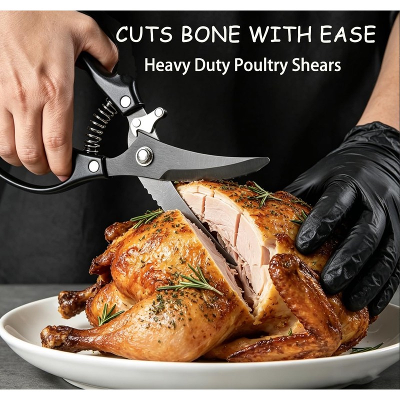 Heavy Duty Kitchen Shears-Meat Cutting Scissors with Titanium Coated