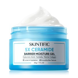 SKINTIFIC Crema Facial 5X Ceramidas - Reparación de Barrera Cutánea, Hidratante Sin Aceite para Piel Seca y Grasa, con Ácido Hialurónico y Centella...