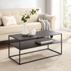 Crosley Furniture Braxton Metal Coffee Table, Matte Black