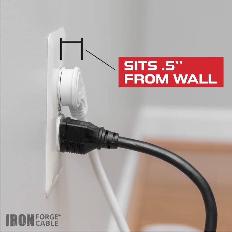 Iron Forge - Cable de extensión plano de 25 pies,