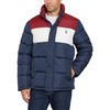 IZOD Men's Color Block Puffer Jacket, Navy