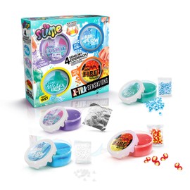 So Slime Xtra Sensations, 4 Amazing Slime Experiences, Super Wet, Colour Change, Sparkly, Bubbly Air Flow, With Storage & Decorations!
