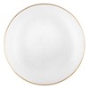 EcoQuality 13" inch Round Charger Hammered Translucent White Plastic Plates