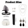 11 Pieces 1920s Fapper Accessories Set for Women Feather Headpiece