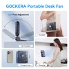 Desk Fan, 6.61''Ultra-thin 5000mAh Battery Powered Fan with Powerful Wind,100