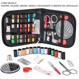 VIDA4U 72 Piezas Kit de Costura, Suministros de Costura Premium con Caja Portátil, Costurero con Carrete de Hilos, Agujas y Accesorios para el Hogar, Adultos y Viajeros