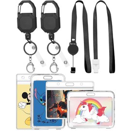 Multiwins 12 Packs, Retractable Badge Holder - Heavy Duty Carabiner Badge Reel Keychain - Card Holders- Retractable Lanyard - Decoration cards-Retractable 33" Upgraded Fiber Pull Cords for Easy Access