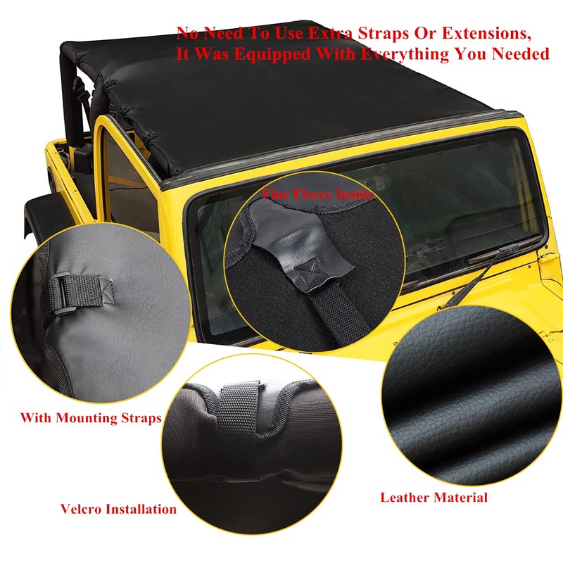 YOCTM Compatible with Jeep Wrangler TJ 1997-2006 Bikini Top Sun