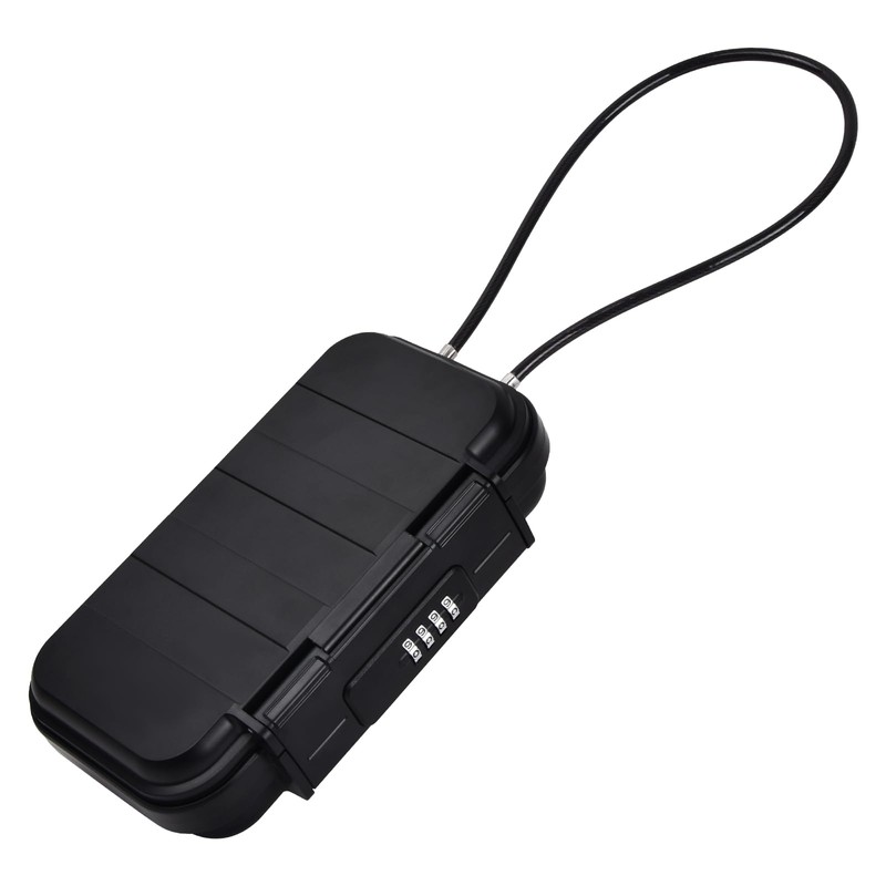 Portable Safe Box with Code for Travel, Beach Lock Box,