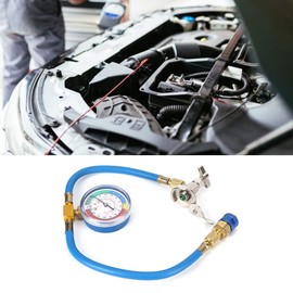 R134a Refrigerant Recharge Kit, Freon 134a Refrigerant For Cars, A/C R134A Refrigerant Charging Pipe Recharge Hose with Gauge Adapter Car Air Conditioning Repair Tool