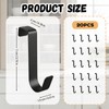 Vorruil Over Cabinet Door Hooks, 20 Pack Metal Cabinet Kitchen