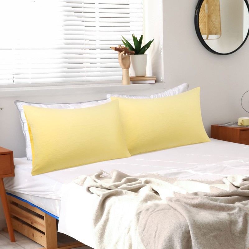 PiccoCasa Pillow Cases 2 Pack Soft Brushed Microfibre Pillow Covers